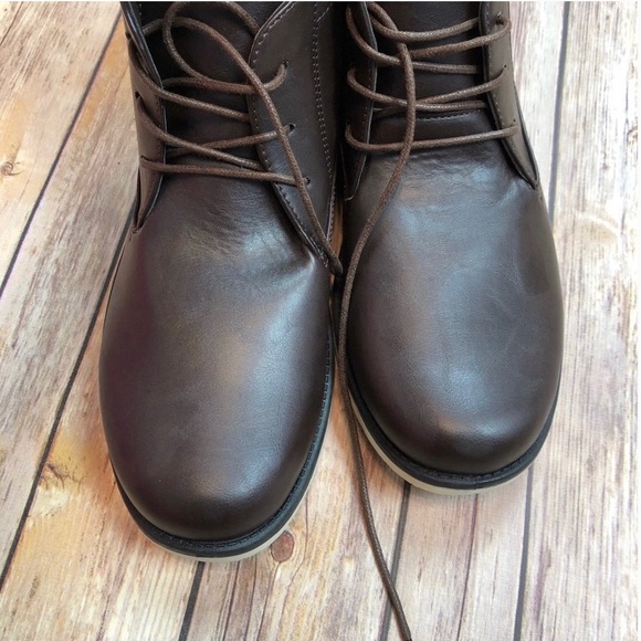 TIM EVANS• DARK BROWN LACE UP BOOTS - Picture 6 of 8